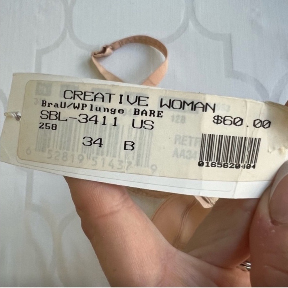 NWT FREYA Retro Underwire Padded Plunge Bra Bare Nude Smooth Molded Cups | 34B - Picture 4 of 8